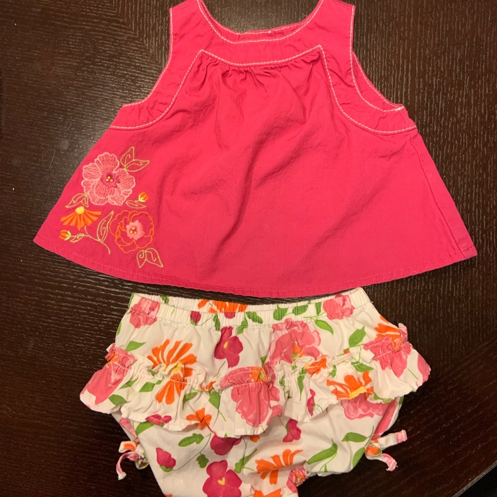 Gymboree 0-3 Mo’s Tank Skirt w/ Floral Bloomers